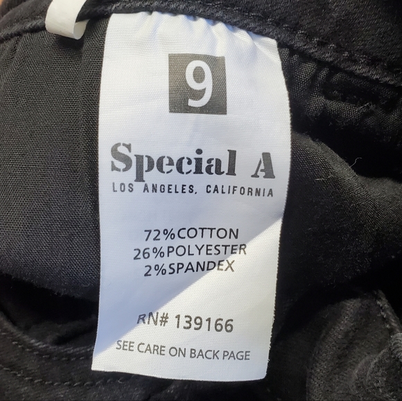 Special A Los Angeles Women's Jeans Frayed Hem/ Stretch 5-Pocket Size 9 Jr - Picture 3 of 13